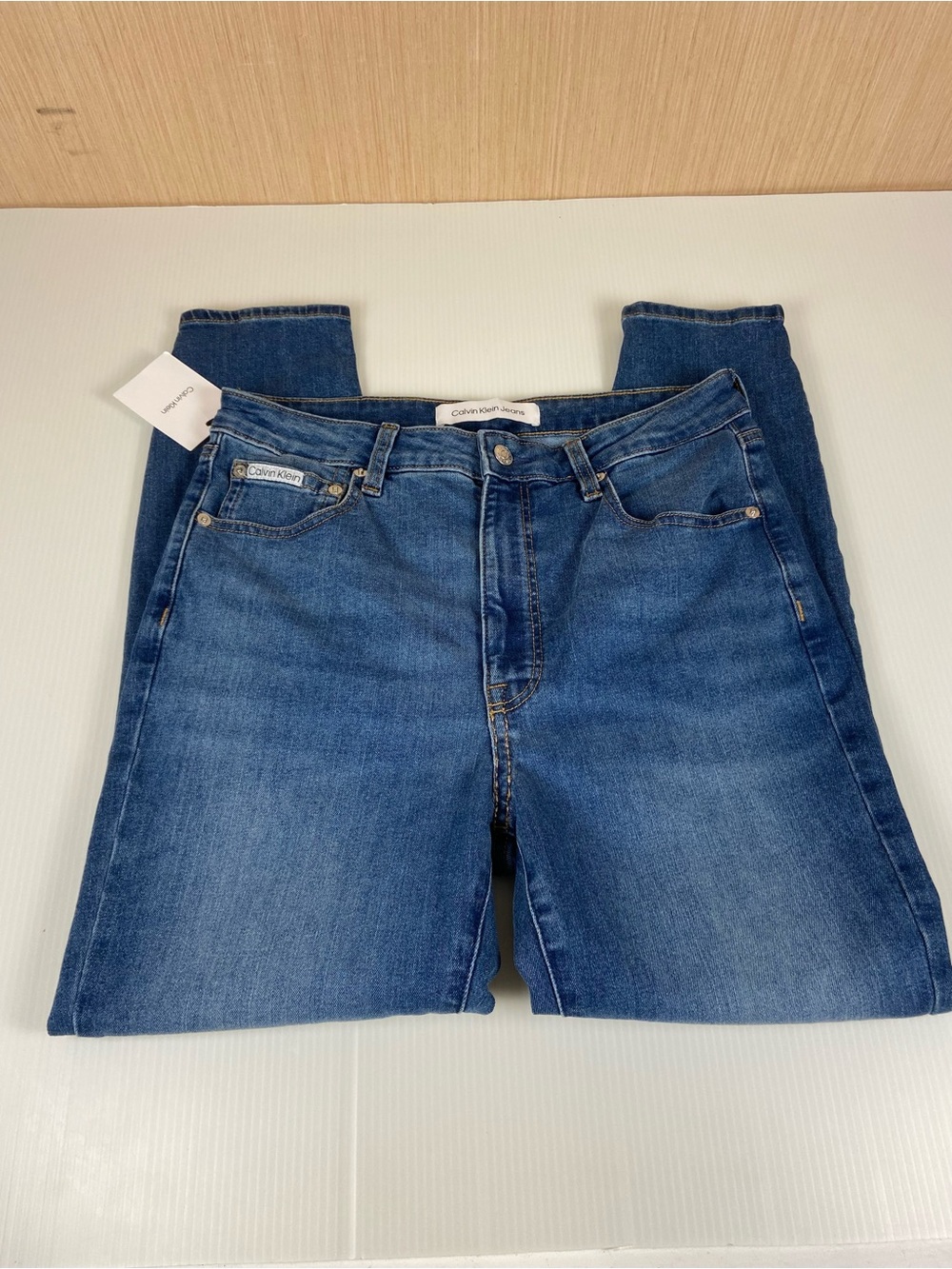 Calvin Klein Jeans Skinny Leg Stretch Denim Blue Wash Jeans NWT